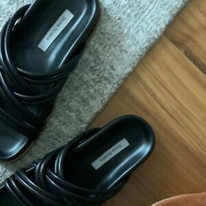 Emme Parsons black Evvie slide SIZE 37